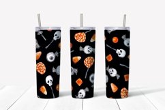 Halloween sublimation design Skinny tumbler wrap design 