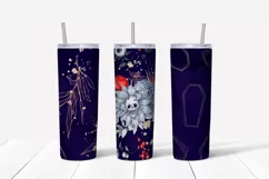 Halloween sublimation design Skinny tumbler wrap design 