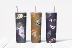 Halloween sublimation design Skinny tumbler wrap design