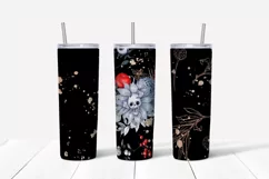 Halloween sublimation design Skinny tumbler wrap design 