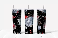 Halloween sublimation design Skinny tumbler wrap design 