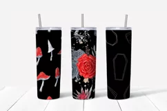 Halloween sublimation design Skinny tumbler wrap design 