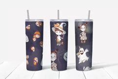Halloween sublimation design Skinny tumbler wrap design