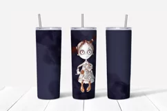 Halloween sublimation design Skinny tumbler wrap design 