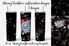 Halloween sublimation design Skinny tumbler wrap design 