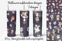 Halloween sublimation design Skinny tumbler wrap design