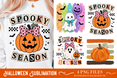 Halloween Sublimation Design, Retro Halloween PNG Product Image 1