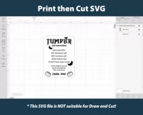 Halloween sublimation tumbler care instruction card SVG file for cricut