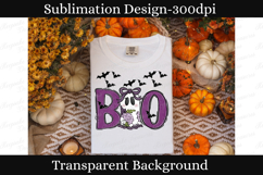 Cute Halloween Boo Ghost Sublimation PNG, Hand Drawn Product Image 2