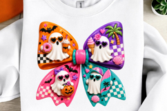Halloween Summerween Ghost Bow PNG Product Image 1