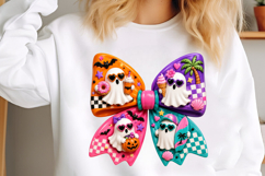 Halloween Summerween Ghost Bow PNG Product Image 3