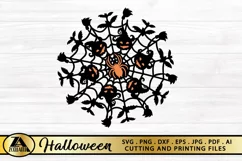 Halloween Mandala SVG PNG EPS DXF Halloween SVG for Cricut Product Image 4