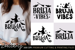 4 Halloween SVG Cut Files Spooky Boo Witch SVG Bruja Vibes Product Image 1