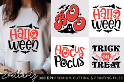 4 Halloween SVG Cut Files Spooky Halloween T-shirt Designs Product Image 1
