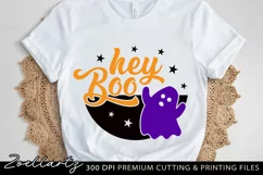 Halloween SVG PNG EPS DXF Spooky Hey Boo T-shirt Mug Design Product Image 1