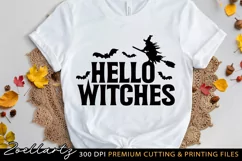 Hello Witches SVG PNG EPS DXF Spooky T-shirt Halloween Sign Product Image 2