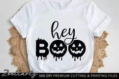 Halloween SVG PNG EPS DXF Spooky Hey Boo T-shirt Mug Design Product Image 1