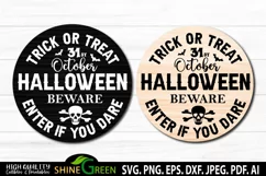 halloween svg round sign for home farmhouse