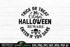 halloween svg round wood sign by shine green art