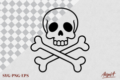 Skull and bones Halloween clipart SVG Product Image 2