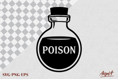Halloween clipart SVG, bottle poison silhouette Product Image 2