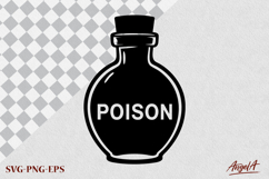Halloween clipart SVG, bottle poison silhouette Product Image 3