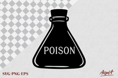 Halloween clipart SVG, bottle poison silhouette Product Image 4