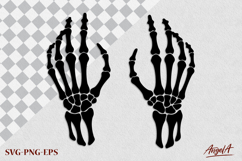Silhouette of skeleton hands SVG Halloween clipart Product Image 1