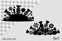 Candy canes SVG silhouette Halloween clipart SVG Product Image 1