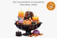 Halloween Sweets Spooky Food Clipart PNG Scrapbooking Junkk Fairy Tale Art Image Watercolor Transparent Print illustration sublimation creepy printable digital