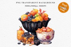 Halloween Sweets Spooky Food Clipart PNG Scrapbooking Junkk Fairy Tale Art Image Watercolor Transparent Print illustration sublimation creepy printable digital