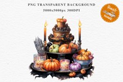 Halloween Sweets Spooky Food Clipart PNG Scrapbooking Junkk Fairy Tale Art Image Watercolor Transparent Print illustration sublimation creepy printable digital