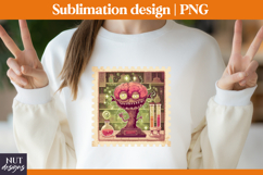 Post Stamp Halloween tote bag Crazy Brain Monster spooky Product Image 3