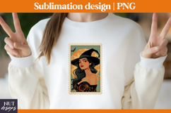 Post Stamp Halloween t-shirt Nice Sexy Witch sublimation Product Image 1