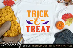 Trick O Treat SVG Halloween Spooky T-shirt Mug Pillow Design Product Image 1