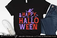 Happy Halloween SVG PNG EPS DXF Spooky Cat Witches Bats SVG Product Image 2