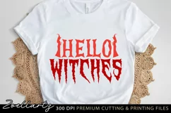 Hello Witches SVG PNG EPS DXF Spooky T-shirt Halloween Sign Product Image 2