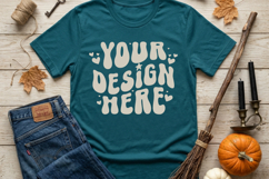 Halloween Bella Style T Shirt Mockup | Halloween T Shirt JPG Product Image 1