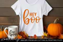 Hey Boo SVG PNG EPS DXF Spooky SVG Halloween SVG Cut Files Product Image 2