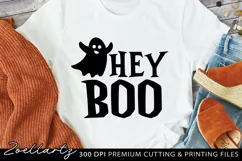 Hey Boo SVG PNG EPS DXF Spooky SVG Halloween SVG Cut Files Product Image 3
