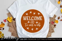 Halloween Round Sign SVG PNG EPS DXF Spooky Farmhouse Sign Product Image 2