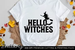 Hello Witches SVG PNG EPS DXF Spooky Halloween T-shirt Mug Product Image 1