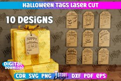 Halloween Gift Tags Laser Cut | Halloween Ornaments Bundle Product Image 1