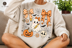 Halloween Teacher Ghost PNG Spooky School Pencil Design Product Image 1