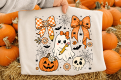 Halloween Teacher Ghost PNG Spooky School Pencil Design Product Image 2