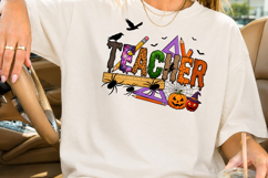 Halloween Teacher PNG, Halloween School Sublimation Product Image 2
