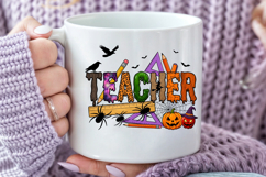 Halloween Teacher PNG, Halloween School Sublimation Product Image 5