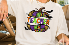 Halloween Teacher Pumpkin PNG, Spooky School Sublimation Product Image 2
