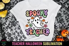 Spooky Halloween Teacher I Teacher Halloween Sublimation PNG