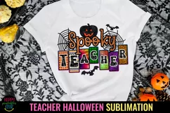 Spooky Halloween Teacher I Teacher Halloween Sublimation PNG